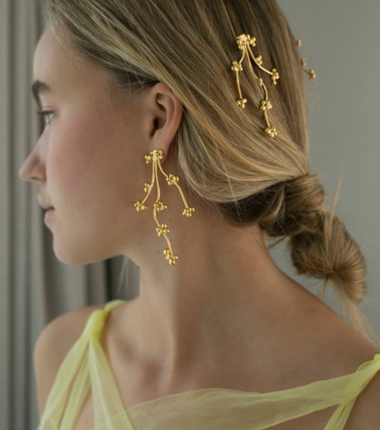 CAVIAR FLOWER EARRINGS