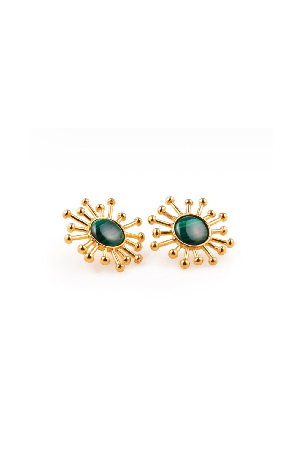 SUN CRUSH MALACHITE EARRINGS